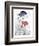 Flamingo and Parasol-Fab Funky-Framed Art Print