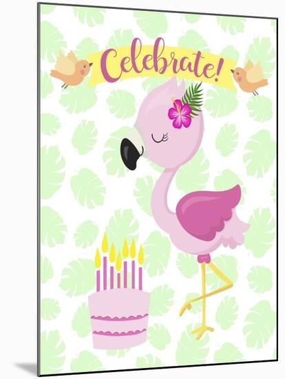 Flamingo Celebrate-Tina Lavoie-Mounted Giclee Print