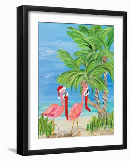 Flamingo Christmas I-Julie DeRice-Framed Art Print