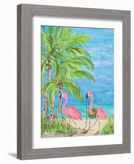 Flamingo Christmas II-Julie DeRice-Framed Art Print