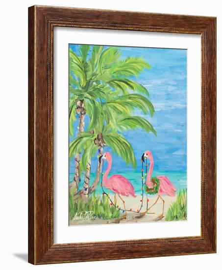 Flamingo Christmas II-Julie DeRice-Framed Art Print