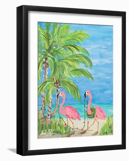 Flamingo Christmas II-Julie DeRice-Framed Art Print