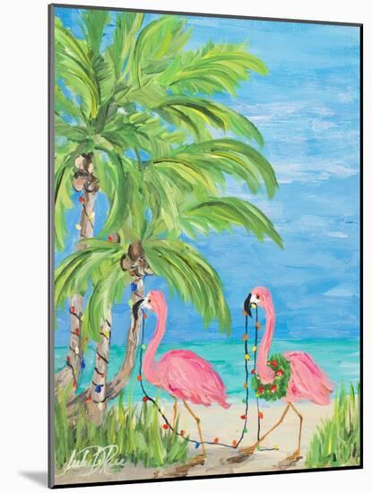 Flamingo Christmas II-Julie DeRice-Mounted Art Print