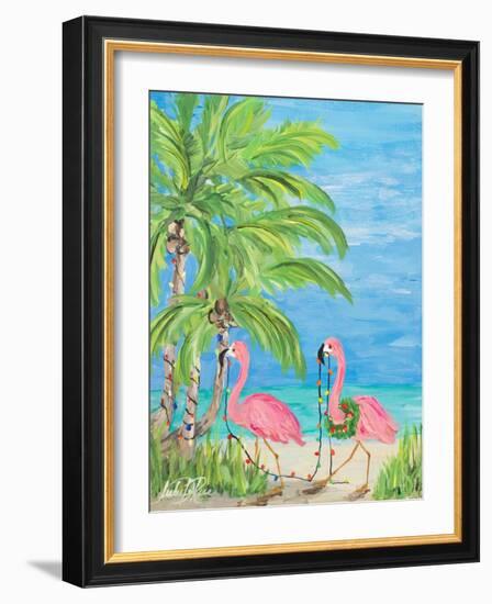 Flamingo Christmas II-Julie DeRice-Framed Art Print