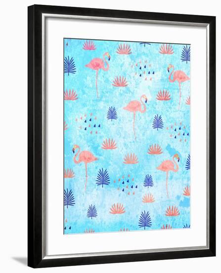 Flamingo Dance-Kimberly Allen-Framed Art Print