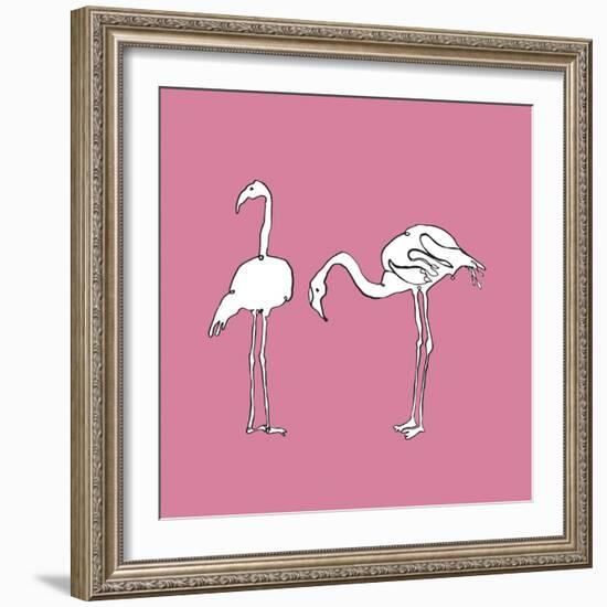 Flamingo Duo - Blush-Sandra Jacobs-Framed Giclee Print