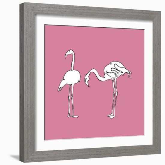 Flamingo Duo - Blush-Sandra Jacobs-Framed Giclee Print