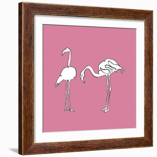 Flamingo Duo - Blush-Sandra Jacobs-Framed Giclee Print