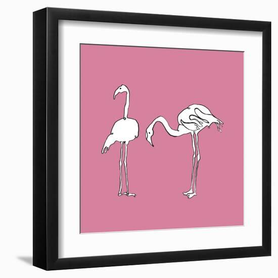 Flamingo Duo - Blush-Sandra Jacobs-Framed Art Print