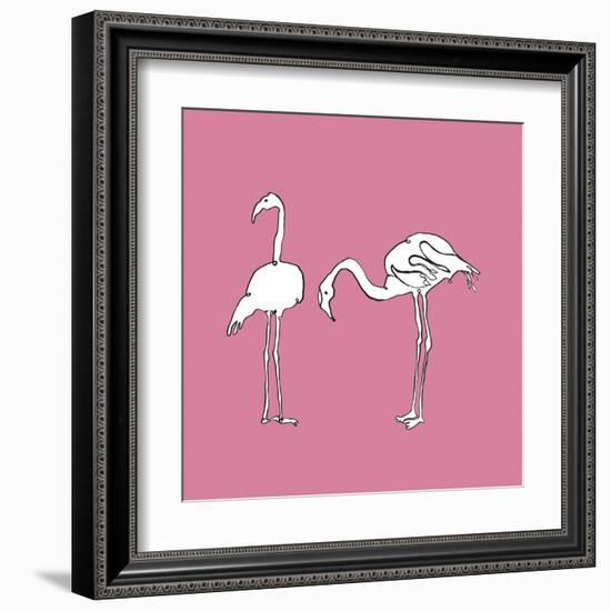 Flamingo Duo - Blush-Sandra Jacobs-Framed Art Print