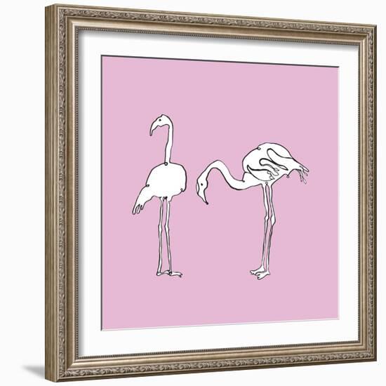 Flamingo Duo-Sandra Jacobs-Framed Giclee Print