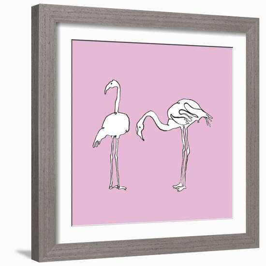 Flamingo Duo-Sandra Jacobs-Framed Giclee Print