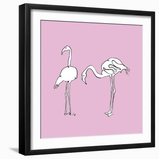 Flamingo Duo-Sandra Jacobs-Framed Giclee Print