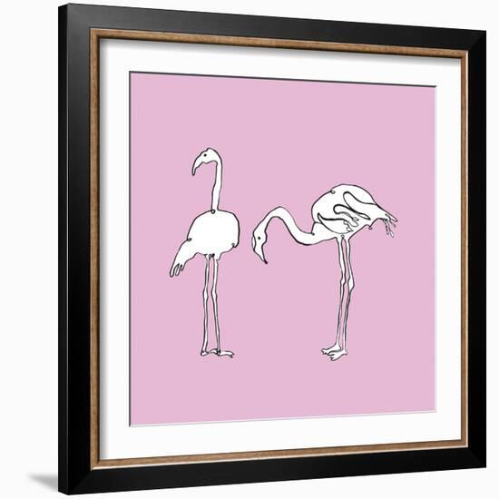 Flamingo Duo-Sandra Jacobs-Framed Giclee Print