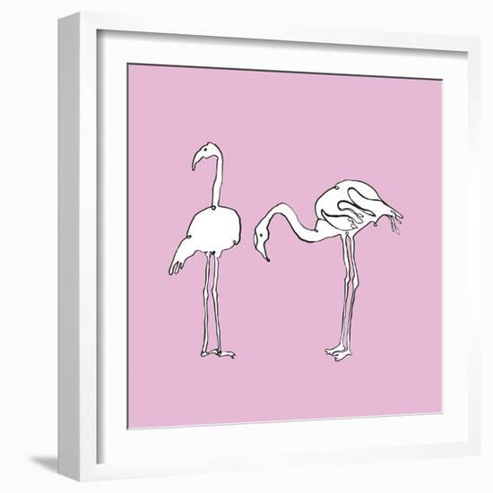 Flamingo Duo-Sandra Jacobs-Framed Giclee Print