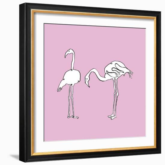 Flamingo Duo-Sandra Jacobs-Framed Giclee Print