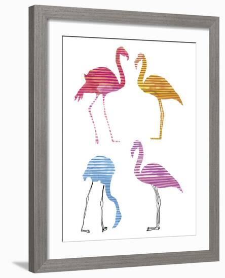Flamingo Fandango I-Sandra Jacobs-Framed Giclee Print