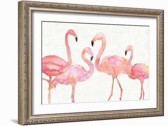 Flamingo Fever I no Splatter-Anne Tavoletti-Framed Art Print