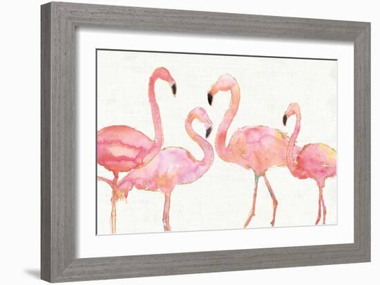 Flamingo Fever I no Splatter-Anne Tavoletti-Framed Art Print