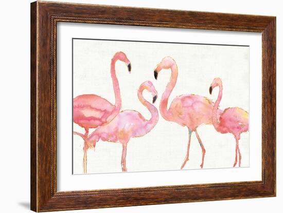 Flamingo Fever I no Splatter-Anne Tavoletti-Framed Art Print