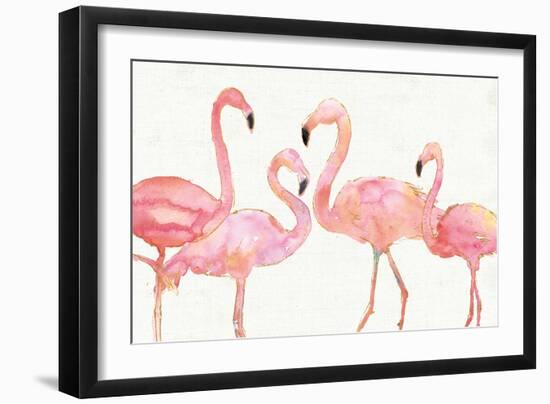 Flamingo Fever I no Splatter-Anne Tavoletti-Framed Art Print