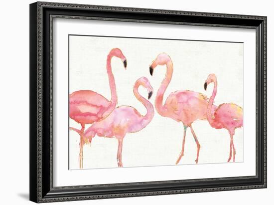 Flamingo Fever I no Splatter-Anne Tavoletti-Framed Art Print