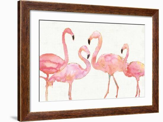 Flamingo Fever I no Splatter-Anne Tavoletti-Framed Art Print