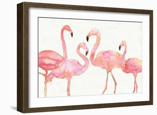 Flamingo Fever I no Splatter-Anne Tavoletti-Framed Premium Giclee Print