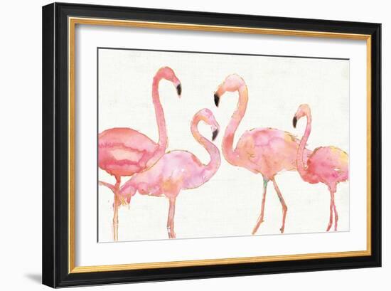 Flamingo Fever I no Splatter-Anne Tavoletti-Framed Premium Giclee Print