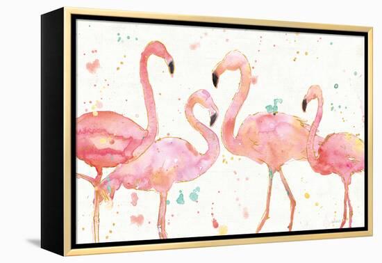 Flamingo Fever I-Anne Tavoletti-Framed Stretched Canvas