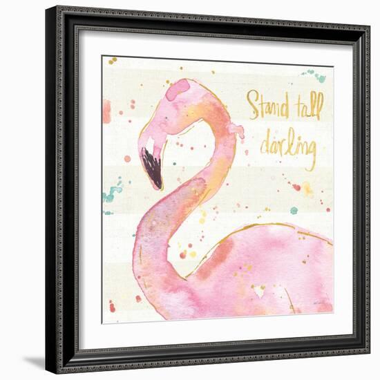 Flamingo Fever III-Anne Tavoletti-Framed Art Print