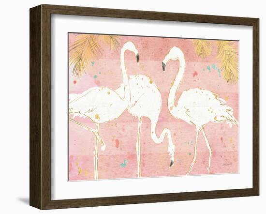 Flamingo Fever IV-Anne Tavoletti-Framed Art Print