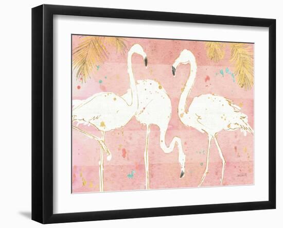 Flamingo Fever IV-Anne Tavoletti-Framed Art Print