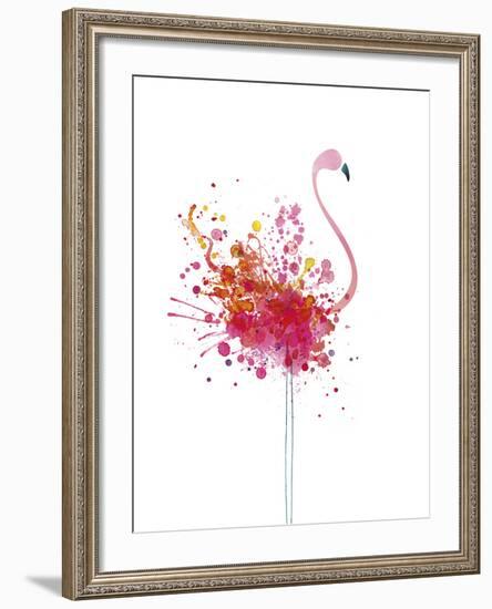 Flamingo Fiesta-Clara Wells-Framed Giclee Print