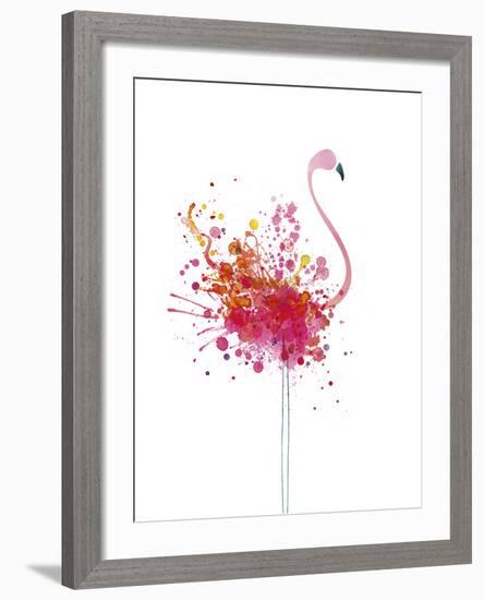 Flamingo Fiesta-Clara Wells-Framed Giclee Print