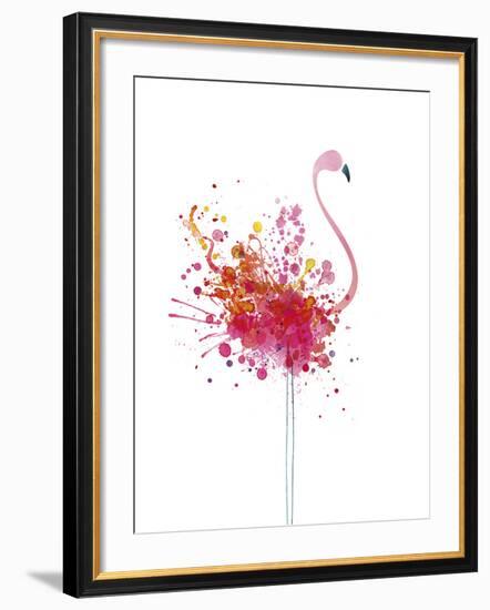 Flamingo Fiesta-Clara Wells-Framed Giclee Print