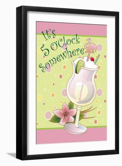 Flamingo Five O’clock-Julie Goonan-Framed Giclee Print