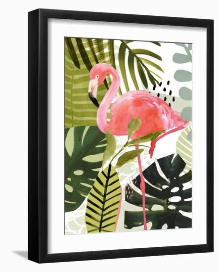 Flamingo Forest I-Victoria Borges-Framed Art Print