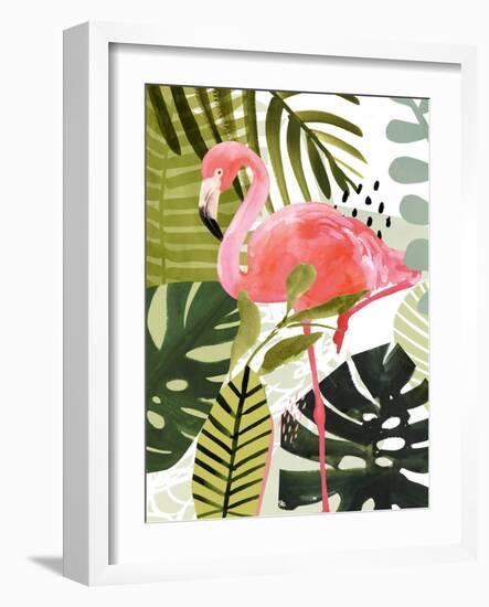 Flamingo Forest I-Victoria Borges-Framed Art Print