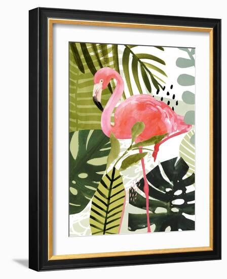 Flamingo Forest I-Victoria Borges-Framed Art Print