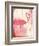 Flamingo Henna-Jace Grey-Framed Art Print