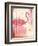 Flamingo Henna-Jace Grey-Framed Art Print