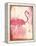 Flamingo Henna-Jace Grey-Framed Stretched Canvas