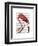 Flamingo in Pink Boots-Fab Funky-Framed Art Print