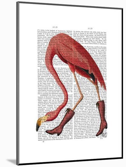 Flamingo in Pink Boots-Fab Funky-Mounted Art Print