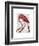 Flamingo in Pink Boots-Fab Funky-Framed Art Print