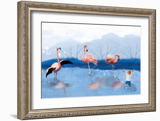 Flamingo Lesson-Nancy Tillman-Framed Art Print