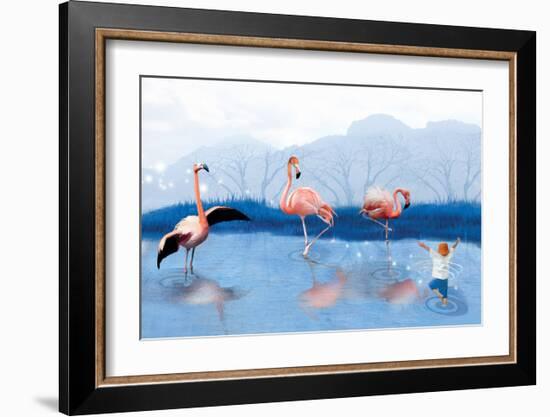 Flamingo Lesson-Nancy Tillman-Framed Art Print