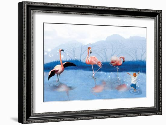 Flamingo Lesson-Nancy Tillman-Framed Art Print