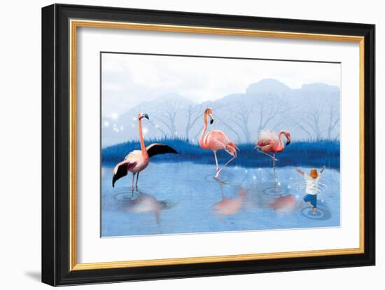 Flamingo Lesson-Nancy Tillman-Framed Art Print